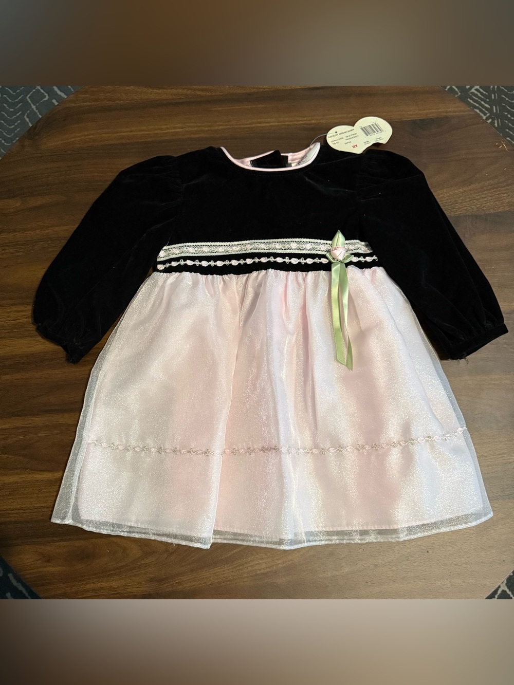 NWT Girls rose cottage velvet holiday dress
